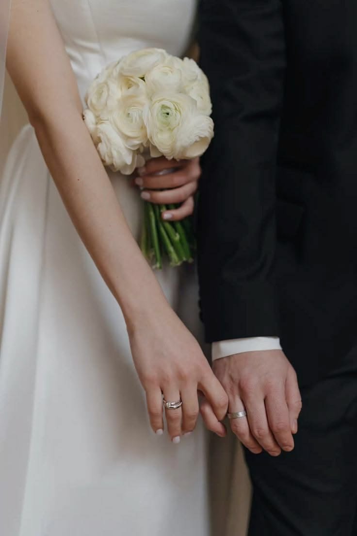 Bride and groom during an elegant wedding ceremony